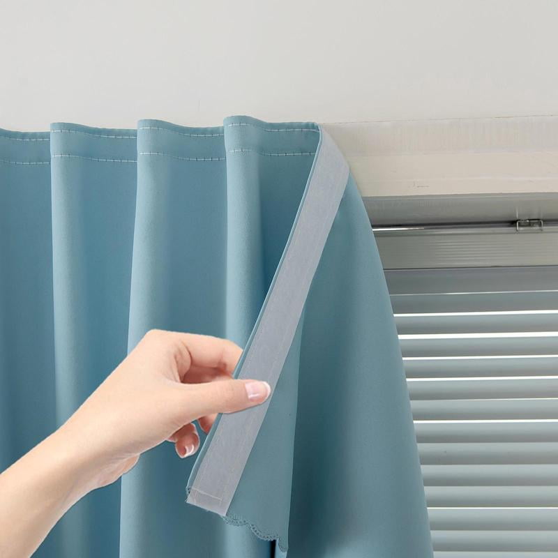 Magic Tape Blackout Curtain, 1 Count Window Curtain, Easy To Install ...