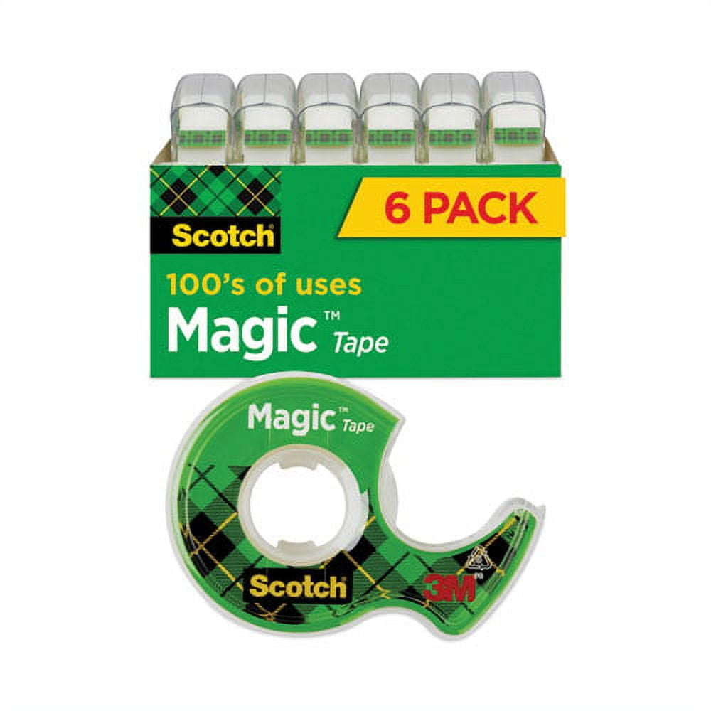 Magic Tape In Handheld Dispenser, 1" Core, 0.75" X 54.17 Ft, Clear, 6/pack | Bundle of 10 Packs