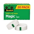 thumbnail image 1 of Magic Tape Value Pack, 1" Core, 0.75" X 83.33 Ft, Clear, 20/pack | Bundle of 5 Packs, 1 of 8
