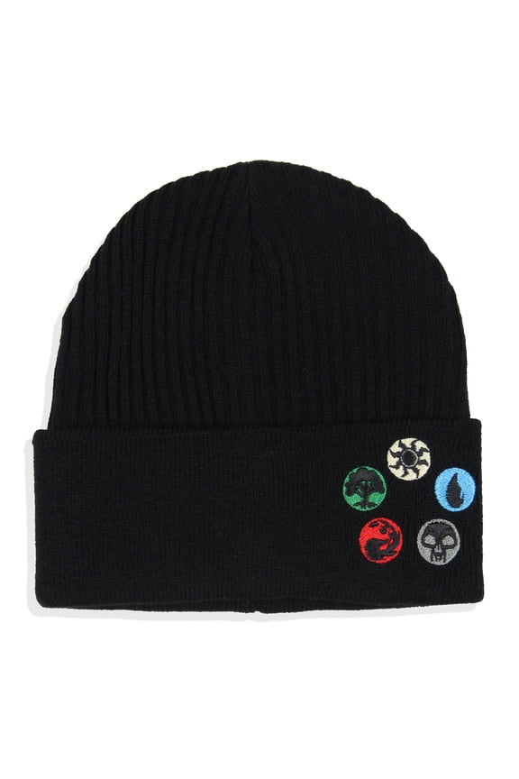 Magic The Gathering Adult Mana Token Symbols Knit Cuff Beanie Hat Cap