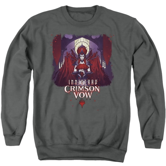 Magic The Gathering Alt Key Art Unisex Adult Crewneck Sweatshirt,Charcoal, Medium