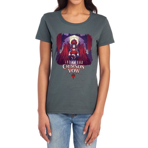 Magic The Gathering Alt Key Art Women's T Shirt,Charcoal, X-Large
