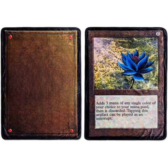 Magic: The Gathering Black Lotus Card Double-Sided Fleece Throw Blanket for Sofa, Bed | 45 x 60 Inches$$Home Decor, Kitchen, & Other