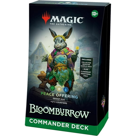 Magic: The Gathering Bloomburrow Commander Deck - Peace Offering (100-Card Deck, 2-Card Collector Booster Sample Pack + Accessories)