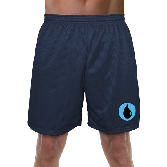 Magic The Gathering Blue Mana Symbol Mens Lined Mesh Shorts, Navy, Large