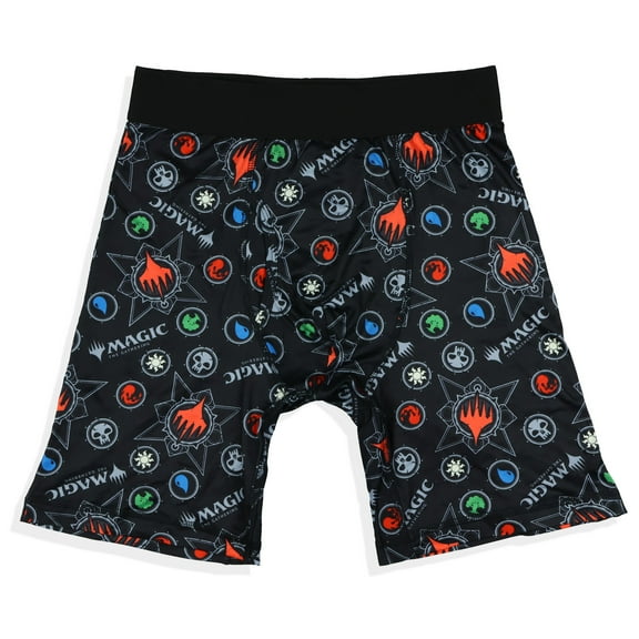 Magic The Gathering Boxer Briefs Men's Element Mana Logo Design Snug Fit Underwear