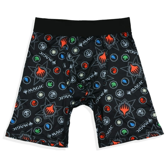 Magic The Gathering Boxer Briefs Men's Element Mana Logo Design Snug Fit Underwear