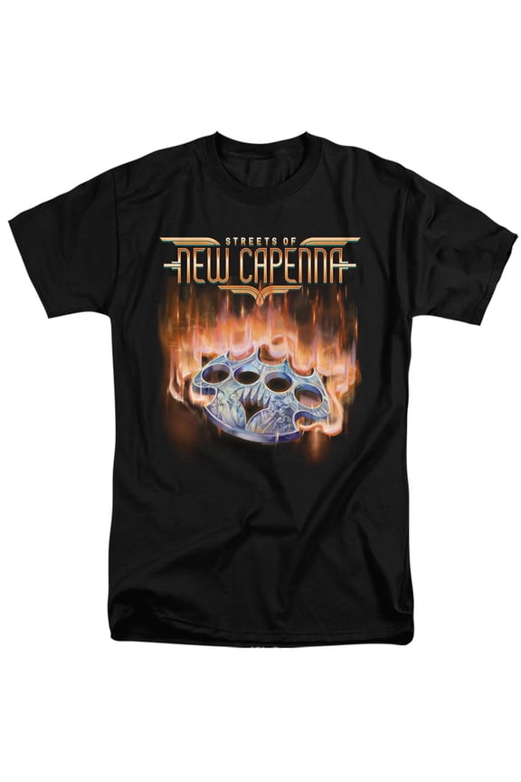 Magic The Gathering Burning Knuckles with Logo Unisex Adult Tall T Shirt,Black, X-Large