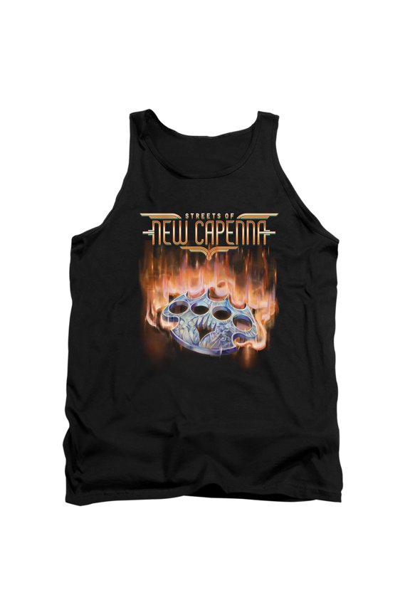 Magic The Gathering Burning Knuckles with Logo Unisex Adult Tank Top,Black, Large