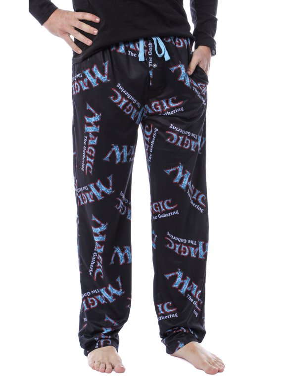Magic The Gathering Card Game Men's Allover Logo Sleep Lounge Pants Pajama Pants