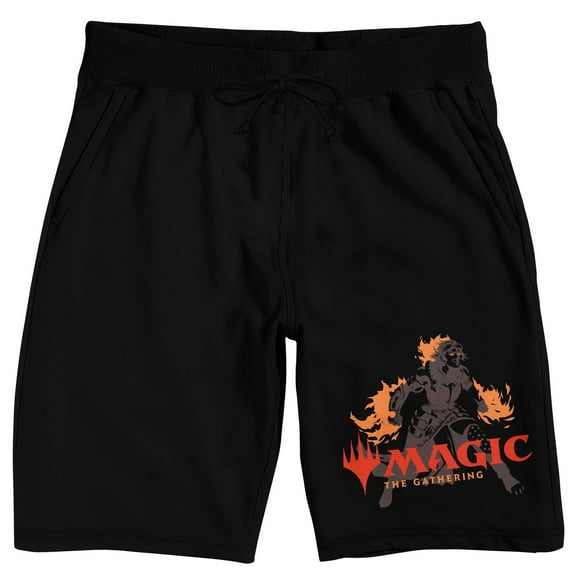 Magic The Gathering Chandra Nalaar Men's Black Lounge Shorts-Medium