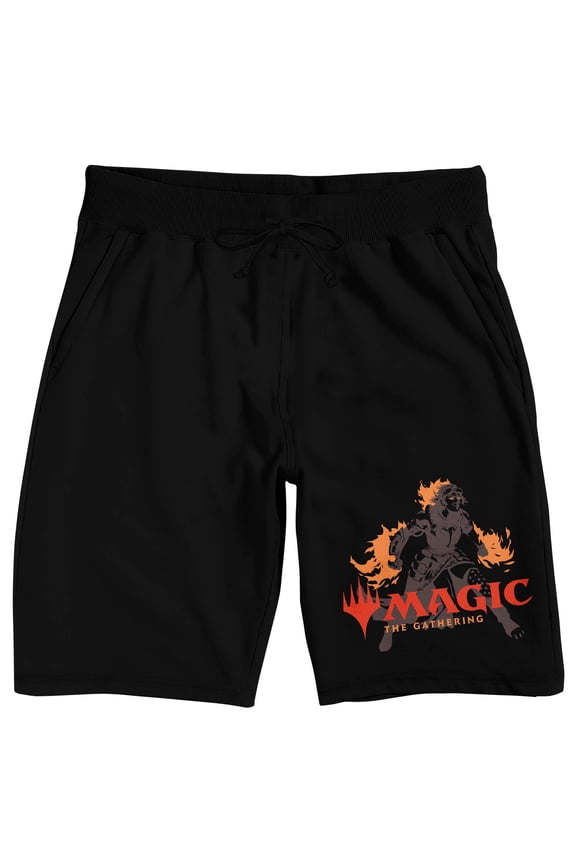 Magic The Gathering Chandra Nalaar Men's Black Lounge Shorts-Medium