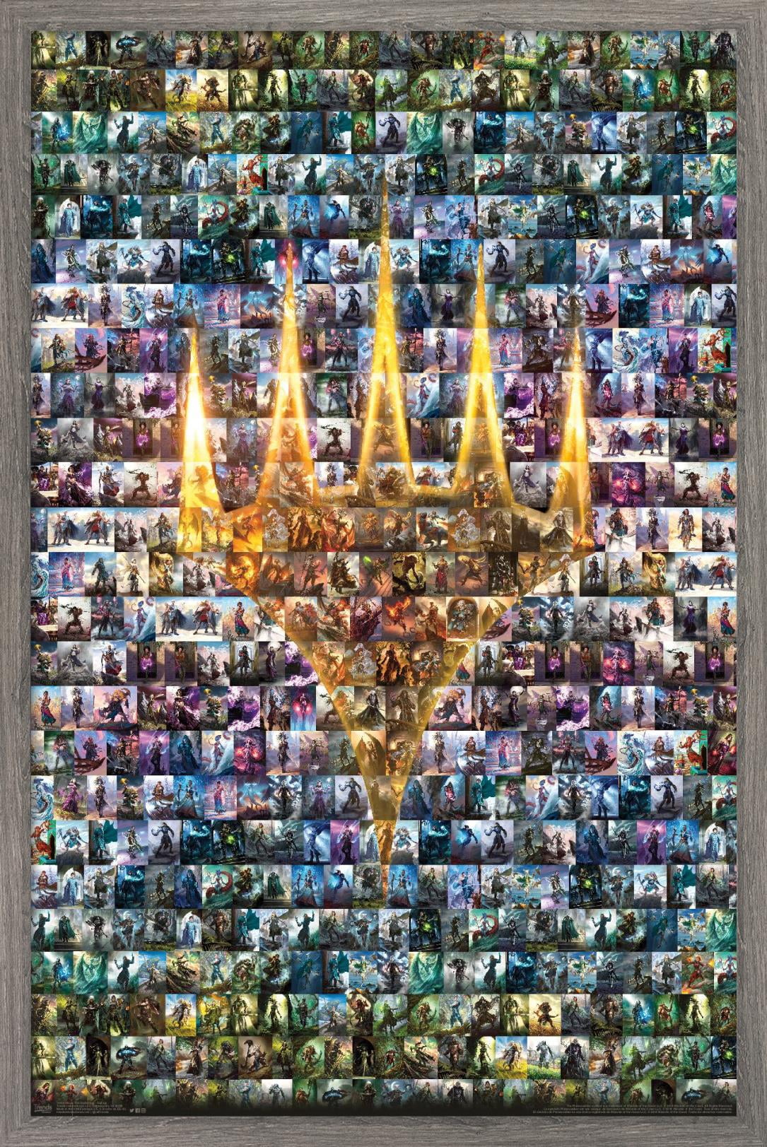 Magic: The Gathering - Collage Wall Poster, 14.725" x 22.375", Framed
