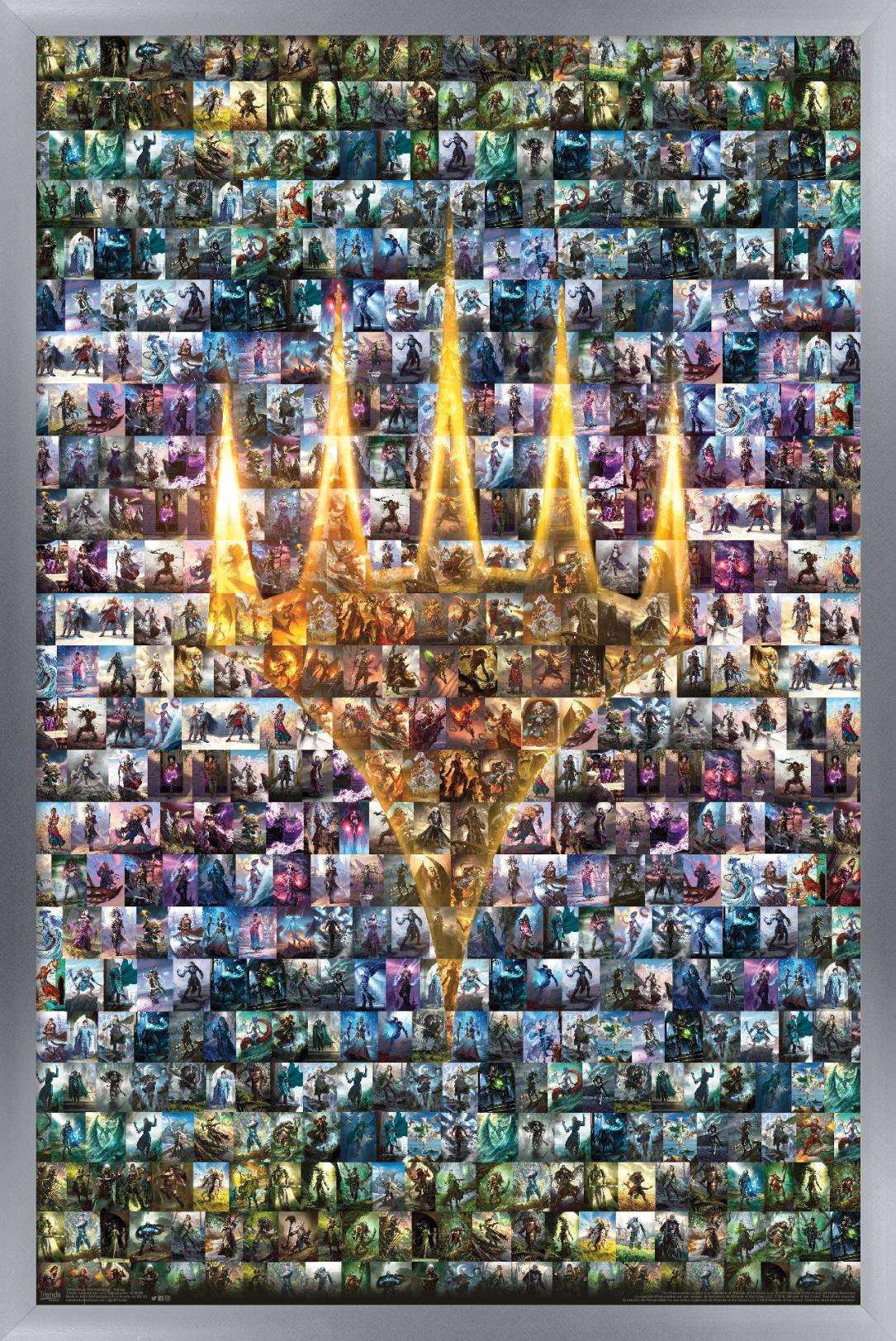 Magic: The Gathering - Collage Wall Poster, 14.725" x 22.375", Framed