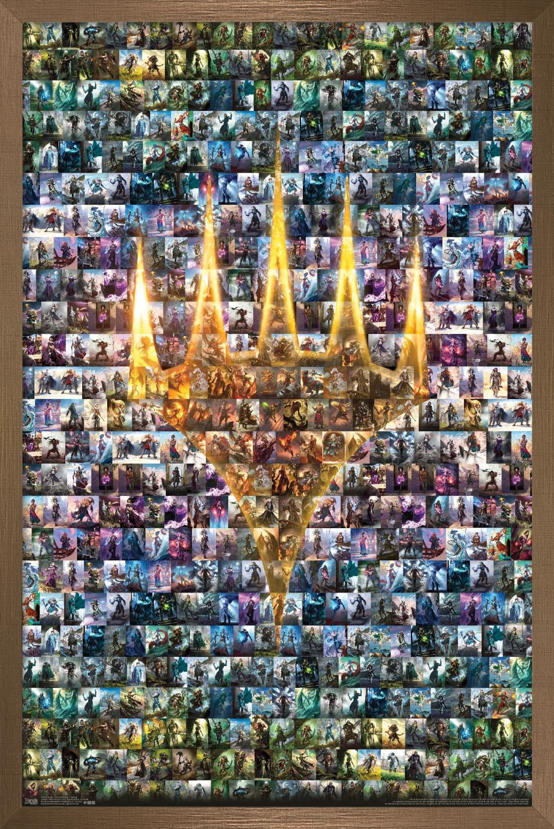 Magic: The Gathering - Collage Wall Poster, 14.725" x 22.375", Framed
