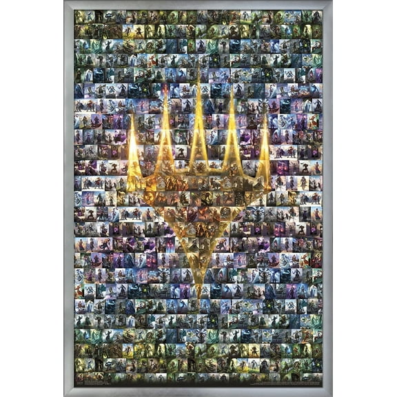 Magic: The Gathering - Collage Wall Poster, 22.375" x 34", Framed