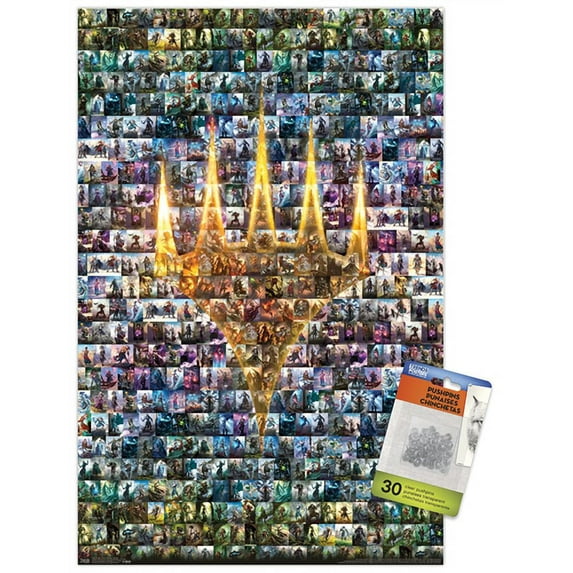 Magic: The Gathering - Collage Wall Poster with Push Pins, 14.725" x 22.375"