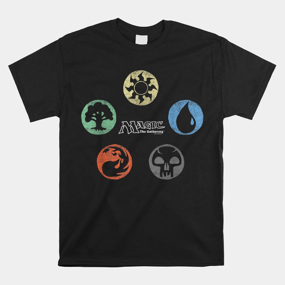 Magic The Gathering Colored Mana Symbols Shirt - Walmart.com