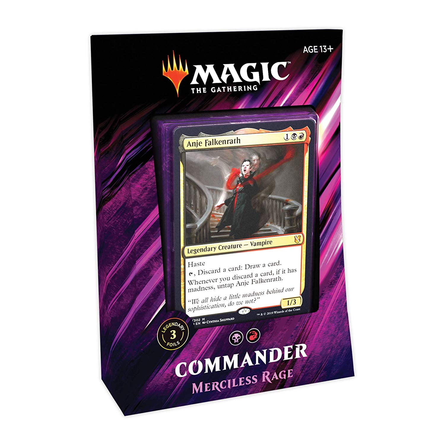 Magic The Gathering Commander 2019 Merciless Rage Deck 100Card ReadytoPlay Deck 3 Foil