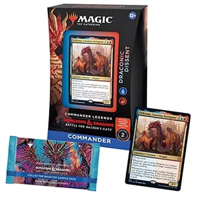 Magic: The Gathering Commander Legends: Battle for Baldurs Gate Commander Deck Draconic Dissent + Collector Booster Sample Pack