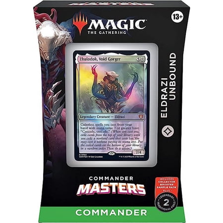 Magic: The Gathering Commander Masters Commander Deck - Eldrazi Unbound (100-Card Deck, 2-Card Collector Booster Sample Pack + Accessories)