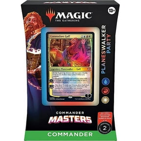 Magic The Gathering Commander Masters Commander Deck - Planeswalker Party (100-Card Deck, 2-Card Collector Booster Sample Pack + Accessories)