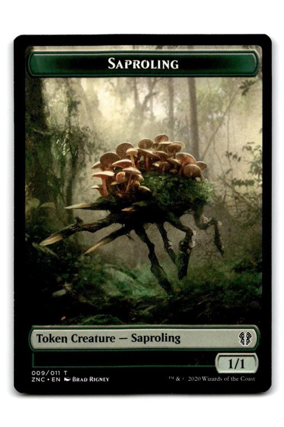 Magic The Gathering Commander Zendikar Rising Beast Saproling Double-Sided Token Token