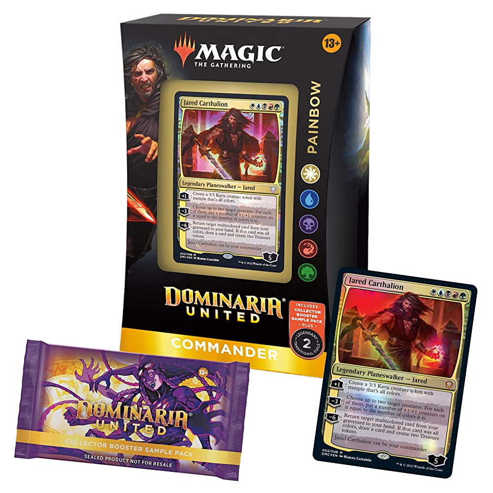 Magic The Gathering Dominaria United Commander Deck Painbow + Collector Booster Sample Pack