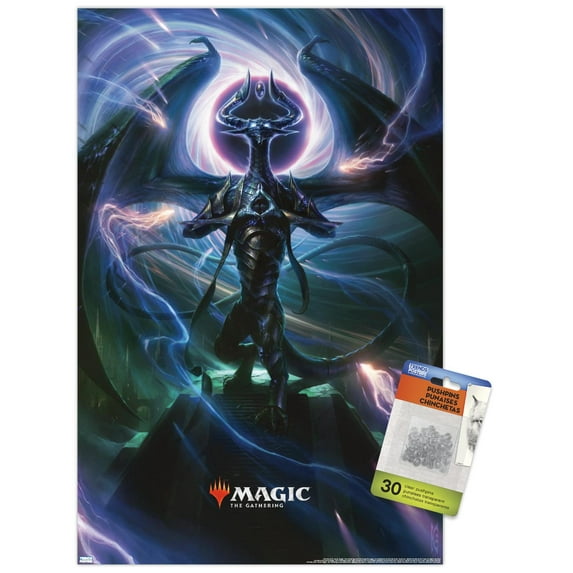 Magic The Gathering - Dragon God Wall Poster with Push Pins, 14.725" x 22.375"
