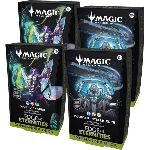 Magic: The Gathering Edge of Eternities Commmander Deck Bundle - 2 of Each Deck (2 World Shaper + 2 Counter Intelligence)