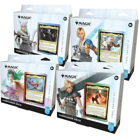 Magic: The Gathering Final Fantasy Collectors Edition Commander Deck Bundle - Includes All 4 Surge Foil Decks