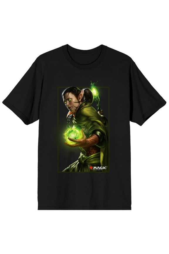 Magic: The Gathering Game Nissa Revane Character Mens Black Graphic Tee - XL