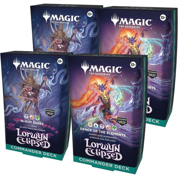 Magic: The Gathering Lorwyn Eclipsed - Commander Deck Bundle - 2 of Each Deck