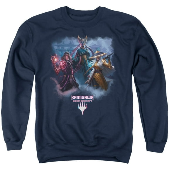 Magic The Gathering MTG ND Planeswalkers Unisex Adult Crewneck Sweatshirt (X-Large) Navy