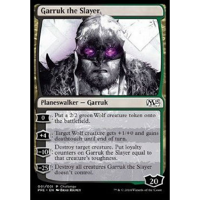 Magic The Gathering Magic: The Gathering - Garruk The Slayer (001/001) -  Oversize Promo Tabletop_Game - Walmart.com