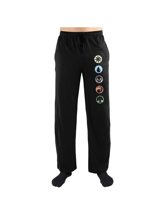 Magic The Gathering Men's Mana Symbols Lounge Sleep Pajama Pants (XL)