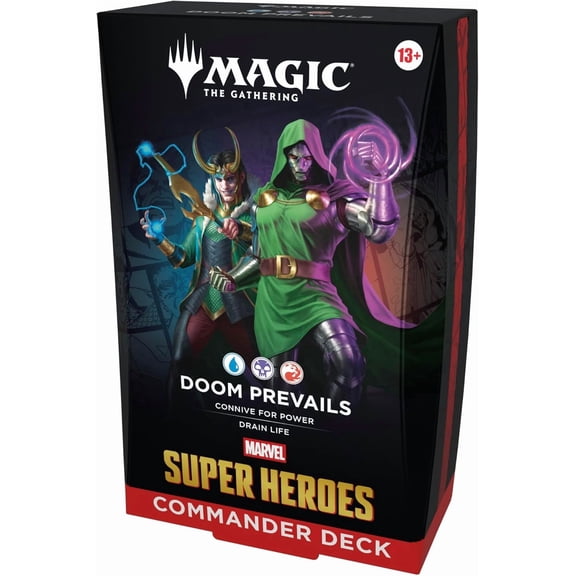 Magic: The Gathering Marvel Super Heroes Commander Deck - Doom Prevails (100-Card Deck + Accessories)