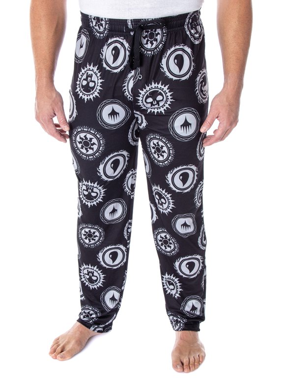 Magic The Gathering Men's Element Mana Color Logo Symbols Sleep Lounge Pajama Pants