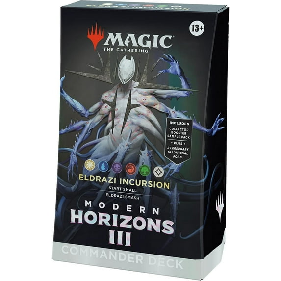 Magic: The Gathering Modern Horizons 3 Commander Deck – Eldrazi Incursion (100-Card Deck, 2-Card Collector Booster Sample Pack + Accessories)