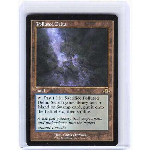 Magic: The Gathering Modern Horizons 3 Polluted Delta Retro Frame Non-Foil Rare Trading Card #438