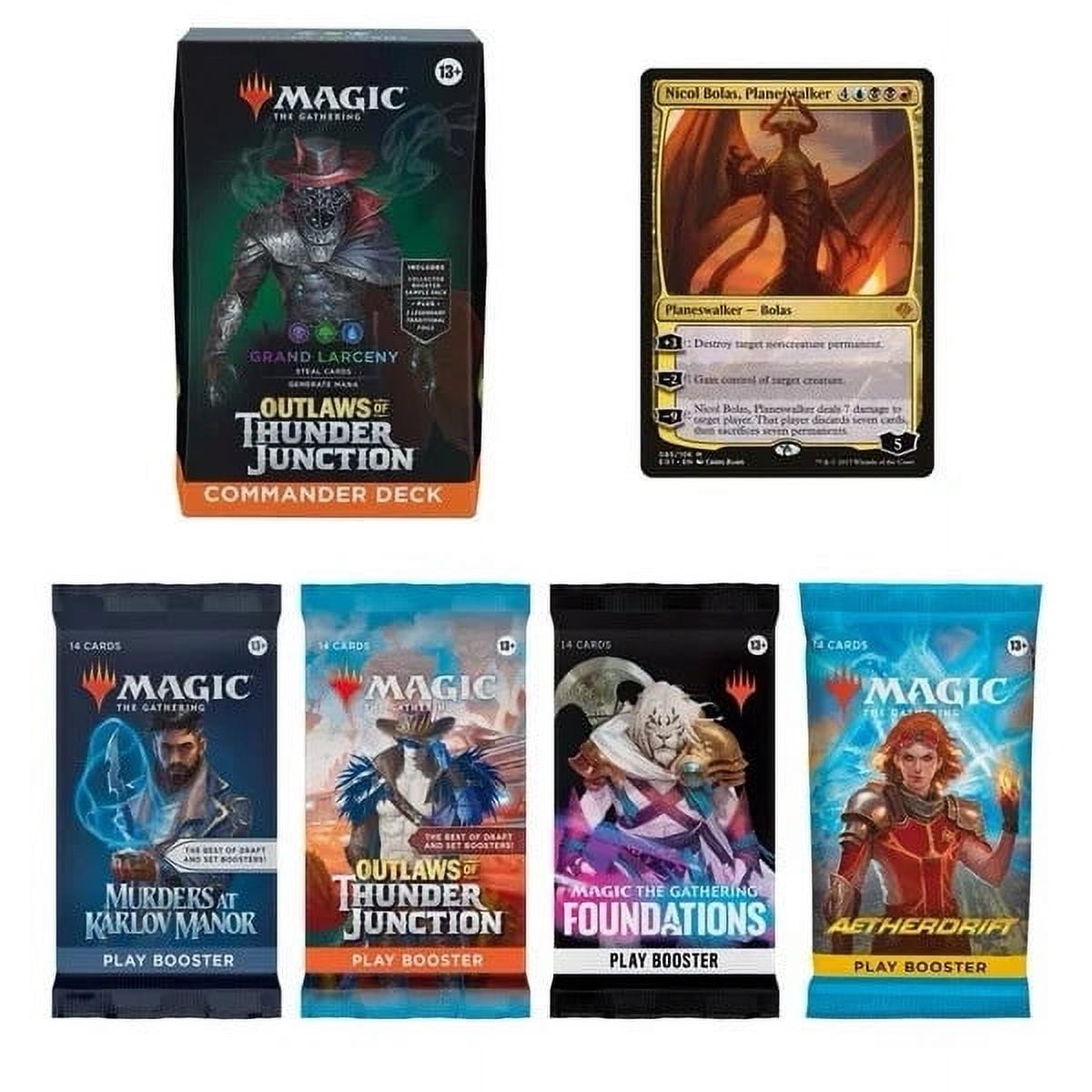 Magic The Gathering Outlaws of Thunder Junction Deluxe Commander Kit Grand  Larceny - Walmart.com