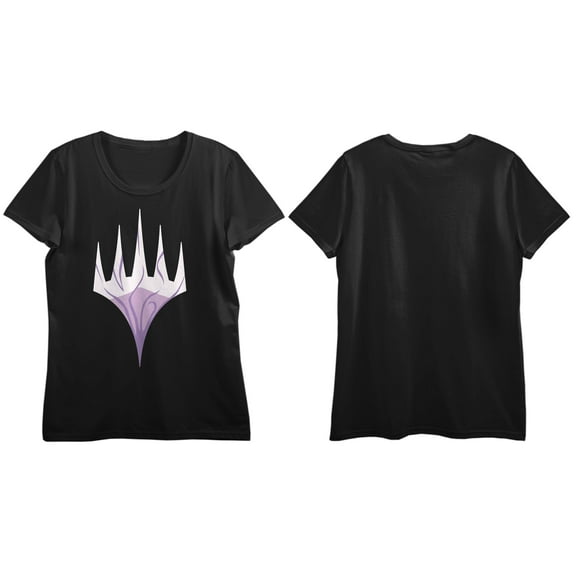 Magic The Gathering Planeswalker Symbol Juniors Black T-shirt-XS