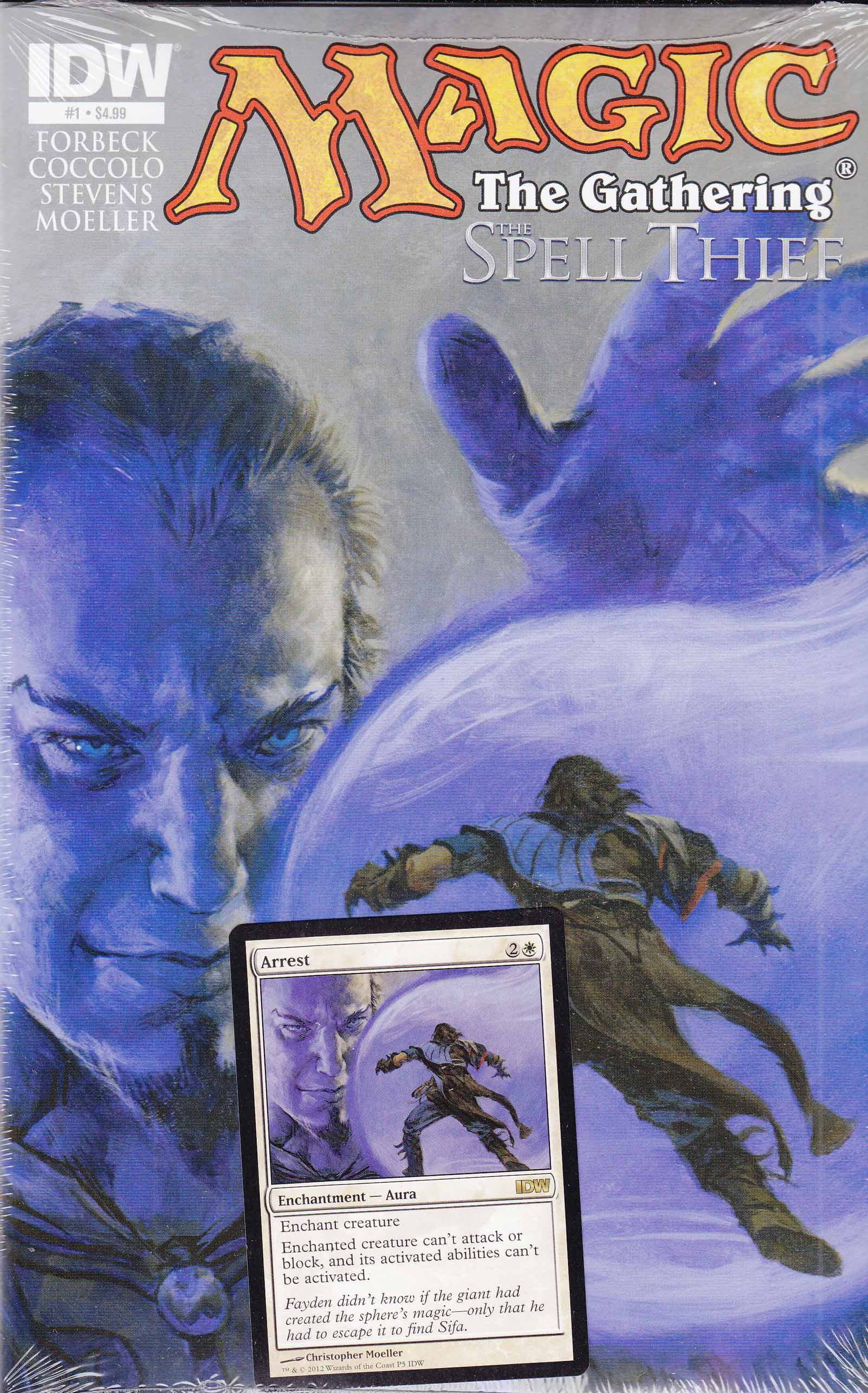 mtg idw cards Magic The Gathering Spell Thief #1 with Arrest Card then discard two cards IDW Comics Inserts - Visual