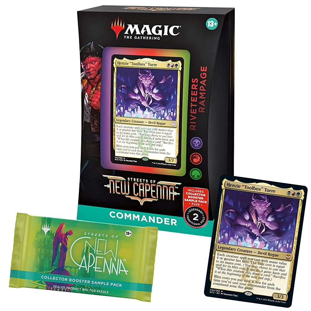 Magic: The Gathering Streets of New Capenna Commander Deck Riveteers Rampage + Collector Booster Sample Pack - Walmart.com Magic: The Gathering Streets of New Capenna Commander Deck Riveteers Rampage + Collector Booster Sample Pack - Walmart.com