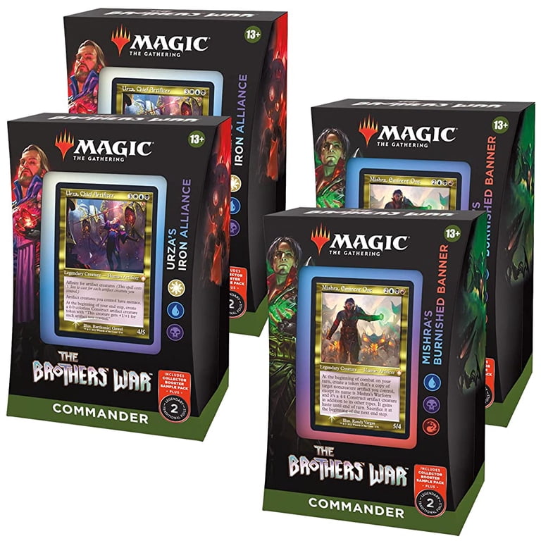 Magic: The Gathering The Brothers' War Commander Decks | 4 Decks - 2 Urza's  Alliance + 2 Mishra's Burnished Banner - Walmart.com
