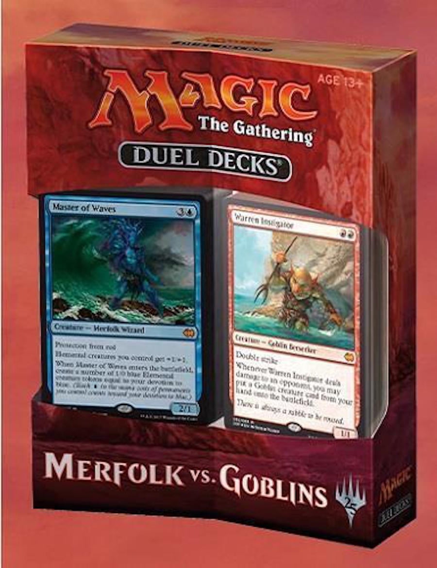 Magic The Gathering Trading Card Games Duel Decks Merfolk vs Goblins