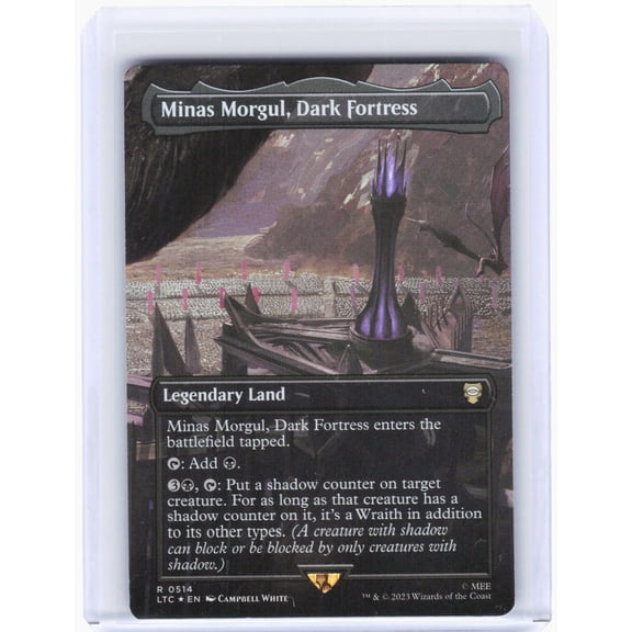 Magic: The Gathering Trading Card The Lord of the Rings Commander Minas Morgul Dark Fortress Borderless Foil Rare