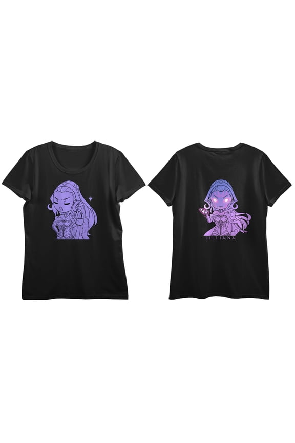 Magic The Gathering Transforming Woman Juniors Black T-shirt-3XL