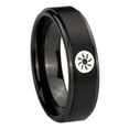 thumbnail image 1 of Tungsten Magic The Gathering 8mm Black Polished Step Edges Men's Ring, 1 of 1