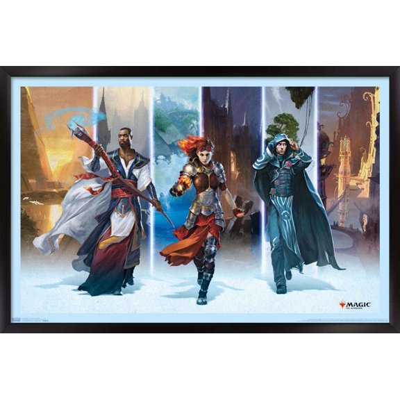 Magic: The Gathering - Worlds Wall Poster, 14.725" x 22.375", Framed